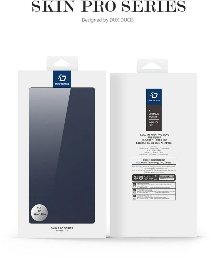 Dėklas DUX DUCIS dangtelis SKIN PRO, skirtas iPhone 18 Pro / 17 Pro, mėlynas