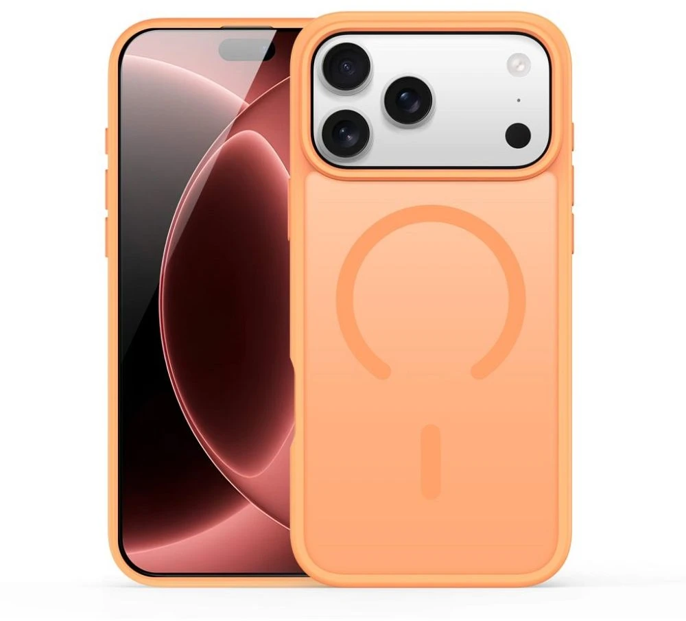 DUX DUCIS dėklas YIND, suderinamas su MagSafe, skirtas iPhone 18 Pro Max / 17 Pro Max (Open Ring versija) oranžinis