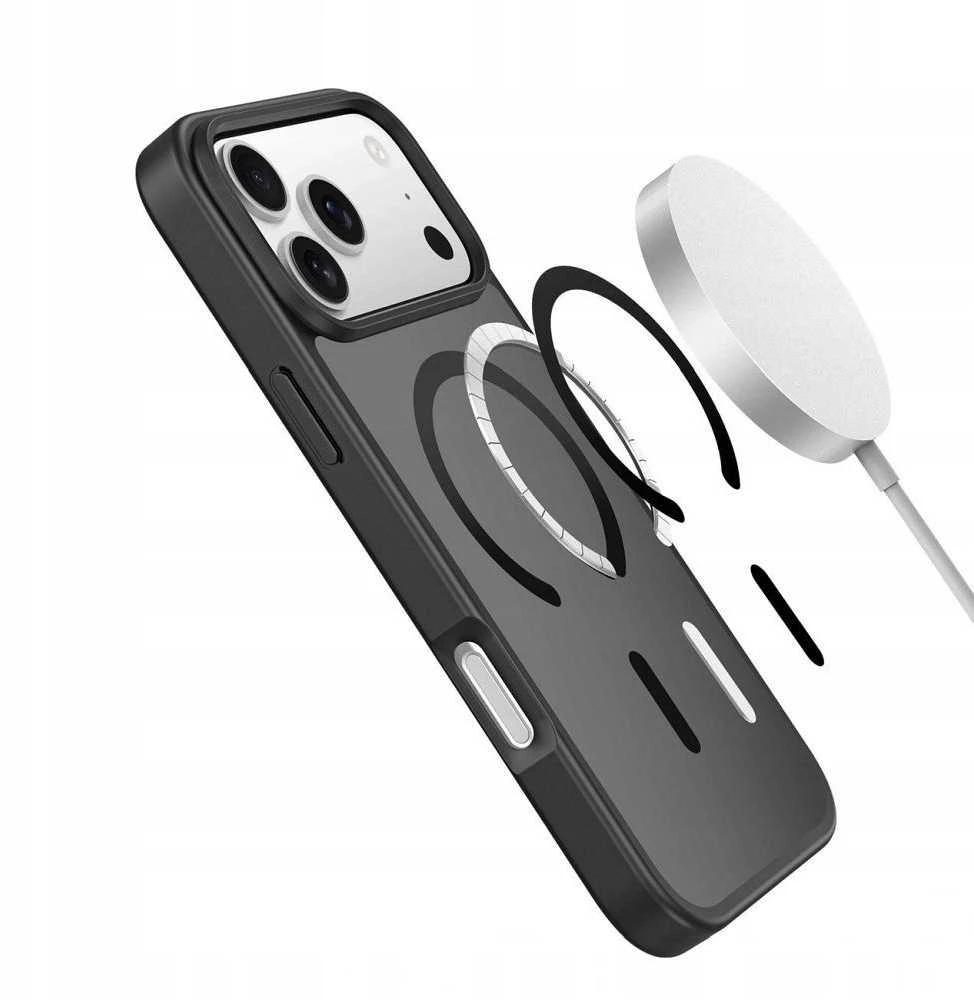 DUX DUCIS dėklas YIND, suderinamas su „MagSafe“, skirtas IPHONE 17 PRO MAX, juodas