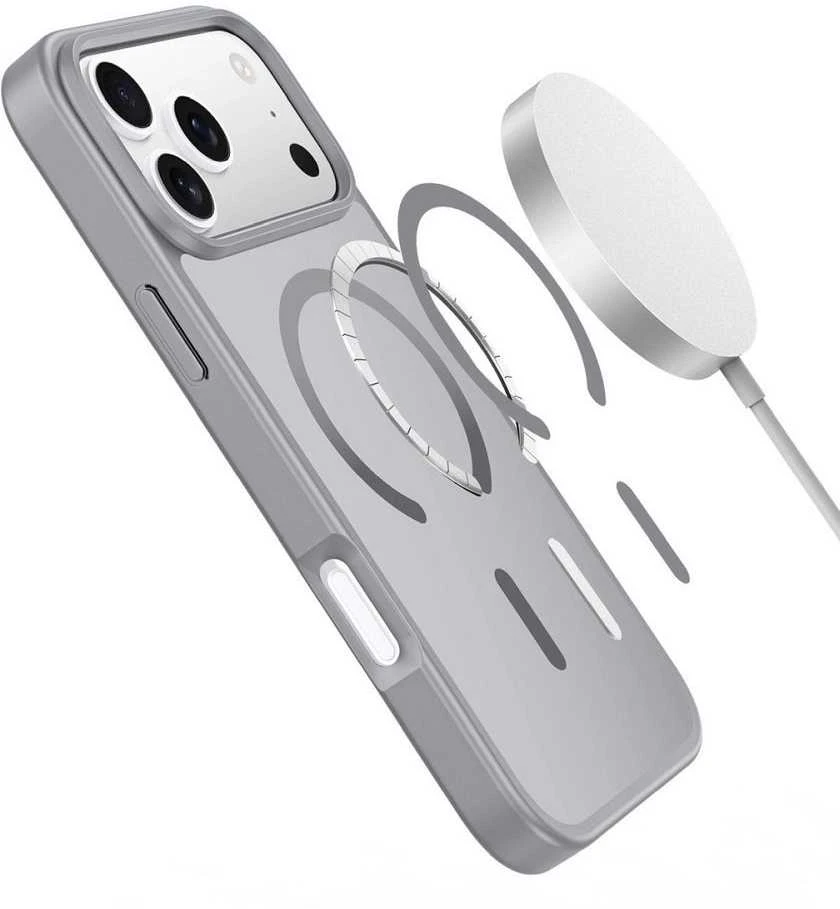 DUX DUCIS dėklas YIND, suderinamas su „MagSafe“, skirtas IPHONE 17 PRO MAX, pilkas