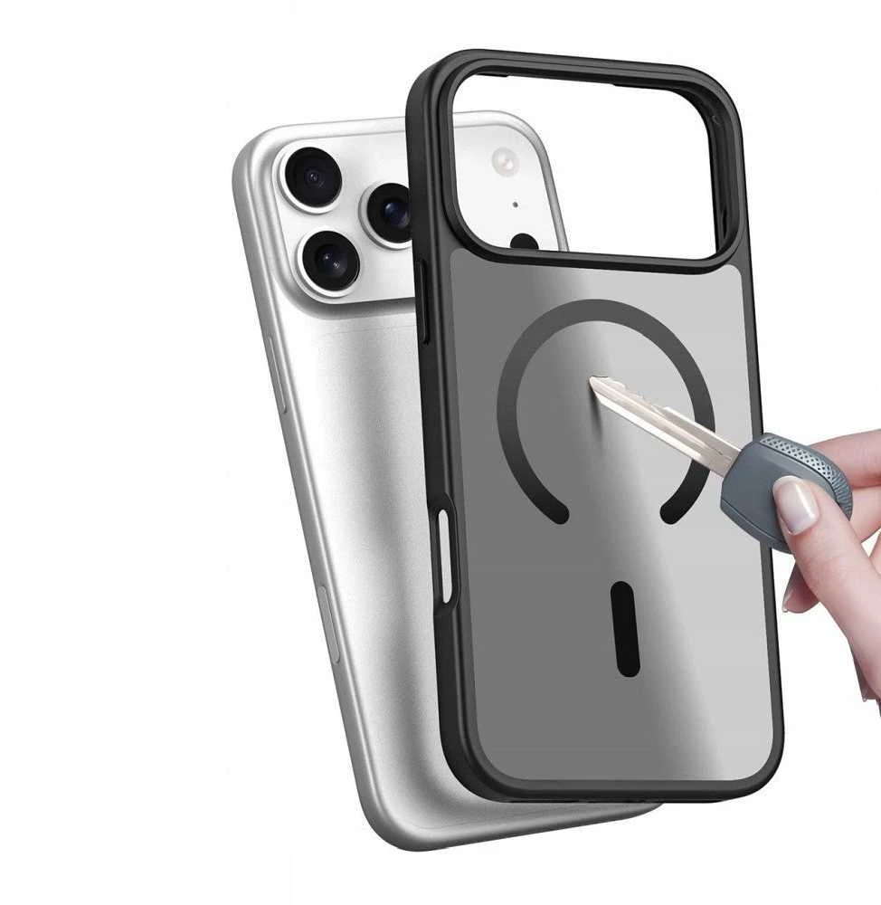 DUX DUCIS dėklas YIND, suderinamas su „MagSafe“, skirtas IPHONE 17 PRO MAX, juodas