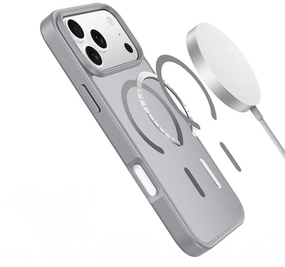 DUX DUCIS dėklas YIND, suderinamas su „MagSafe“, skirtas IPHONE 17 PRO, pilkas