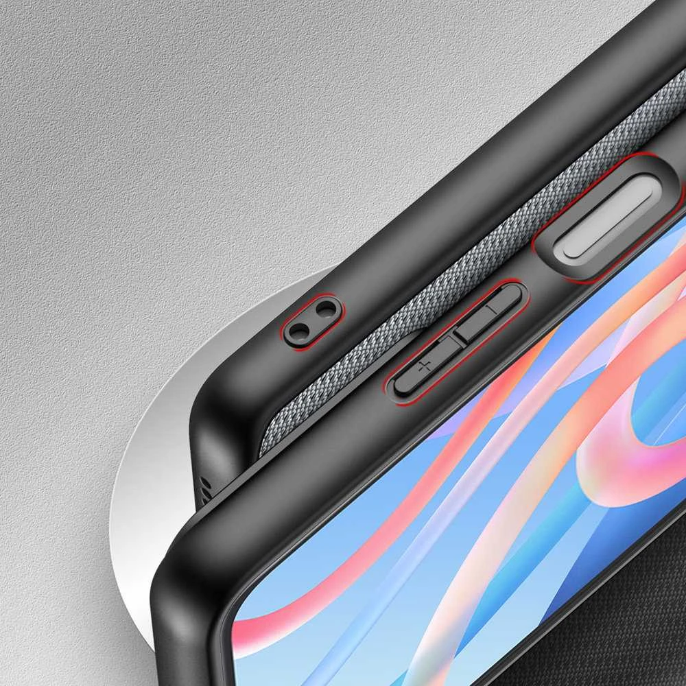 Dux Ducis Fino covered with nylon material Poco M4 Pro 5G dėklas telefonui mėlynos spalvos
