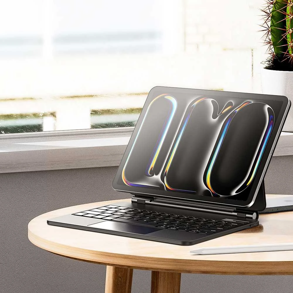 Dux Ducis Keyboard (MK Series) Dėklas with Bluetooth Keyboard skirtas iPad Pro 11″ 2024 – juodos spalvos