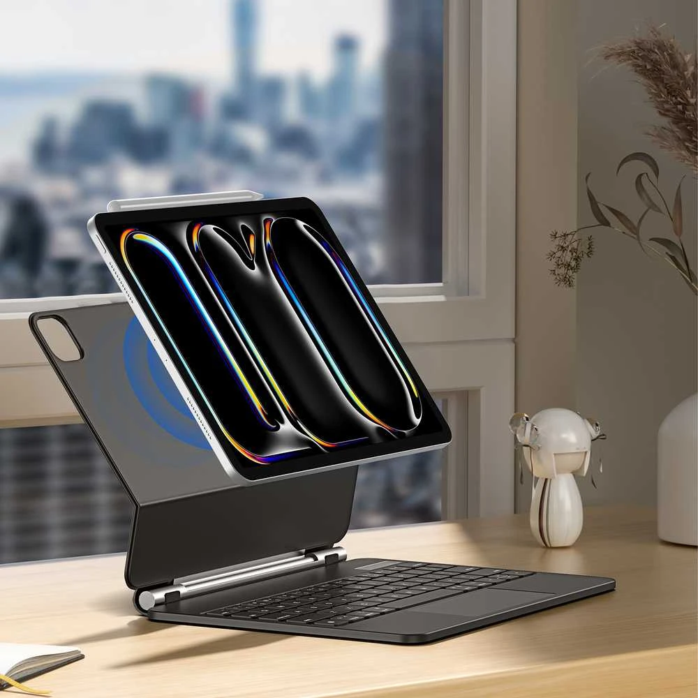 Dux Ducis Keyboard (MK Series) Dėklas with Bluetooth Keyboard skirtas iPad Pro 11″ 2024 – juodos spalvos