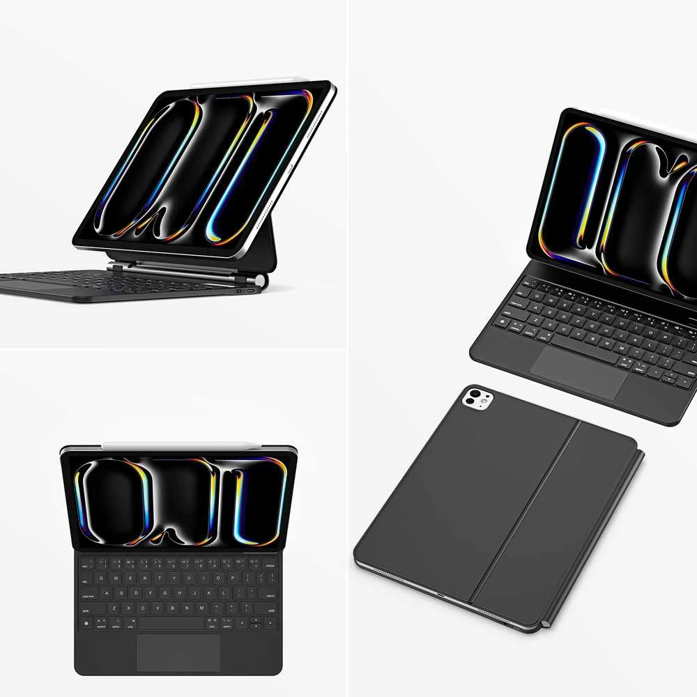 Dux Ducis Keyboard (MK Series) Dėklas with Bluetooth Keyboard skirtas iPad Pro 11″ 2024 – juodos spalvos