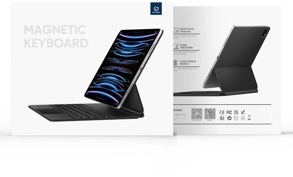 Dux Ducis Keyboard (MK Series) Dėklas with Bluetooth Keyboard skirtas iPad Pro 11″ 2024 – juodos spalvos