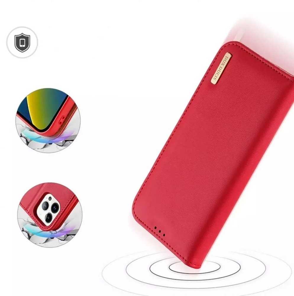 Dux Ducis LEADER LEADER piniginės dėklas HIVO, skirtas IPHONE 15 Pro raudonas