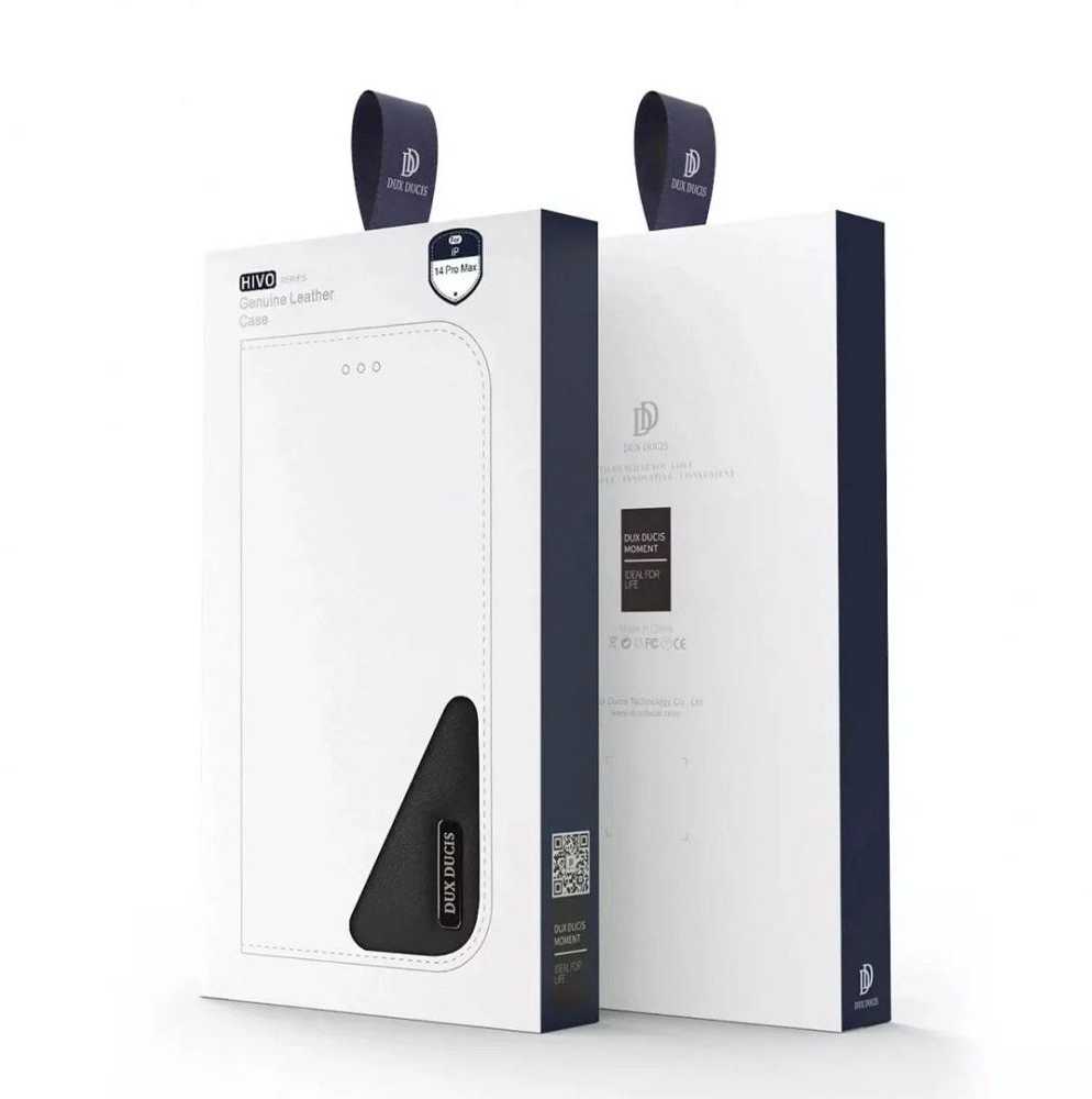 Dux Ducis LEADER LEADER piniginės dėklas HIVO, skirtas IPHONE 15 Pro raudonas