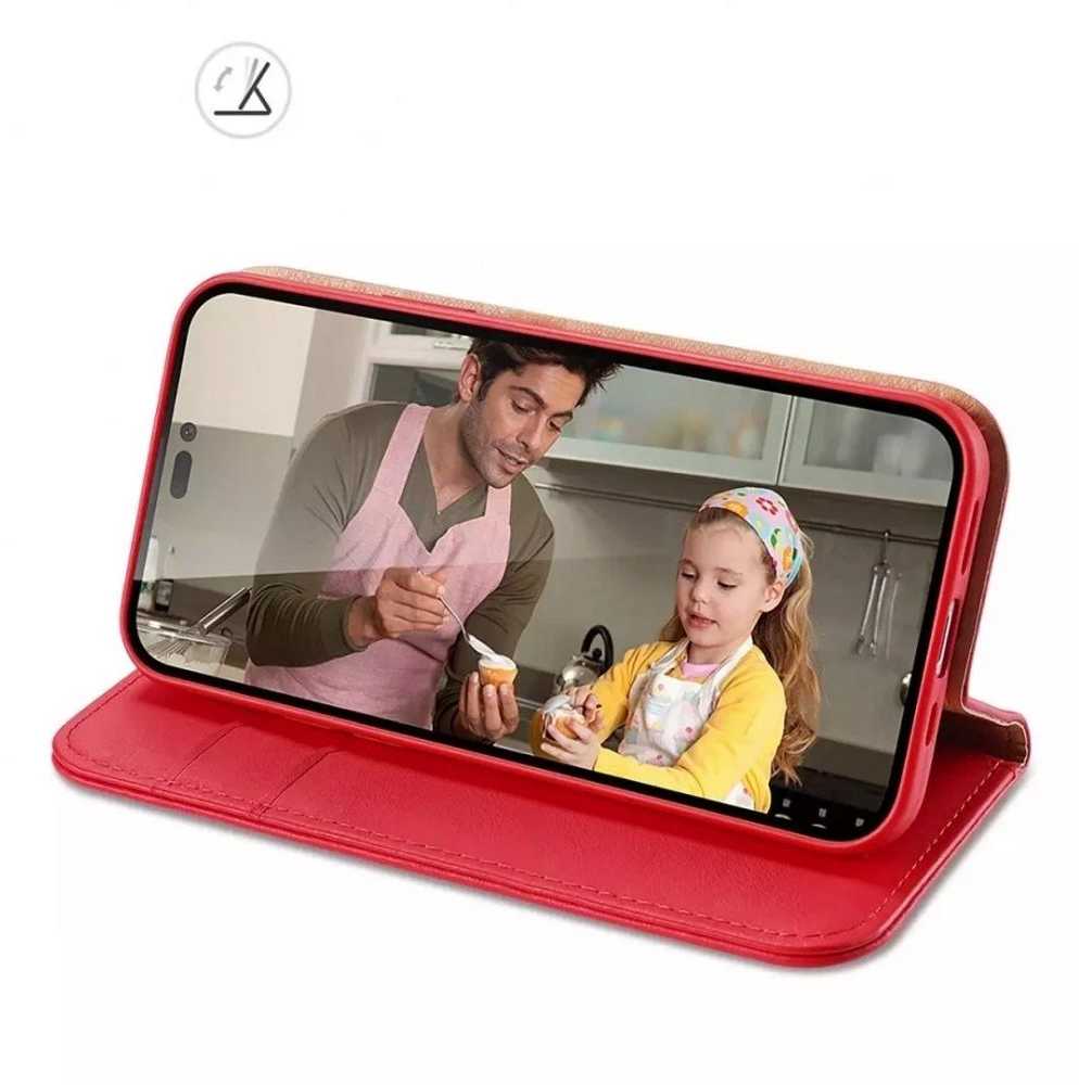 Dux Ducis LEADER LEADER piniginės dėklas HIVO, skirtas IPHONE 15 Pro raudonas