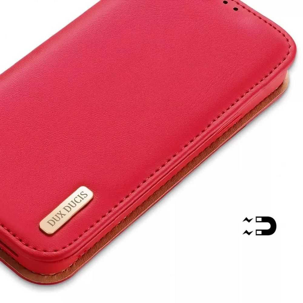 Dux Ducis LEADER LEADER piniginės dėklas HIVO, skirtas IPHONE 15 Pro raudonas