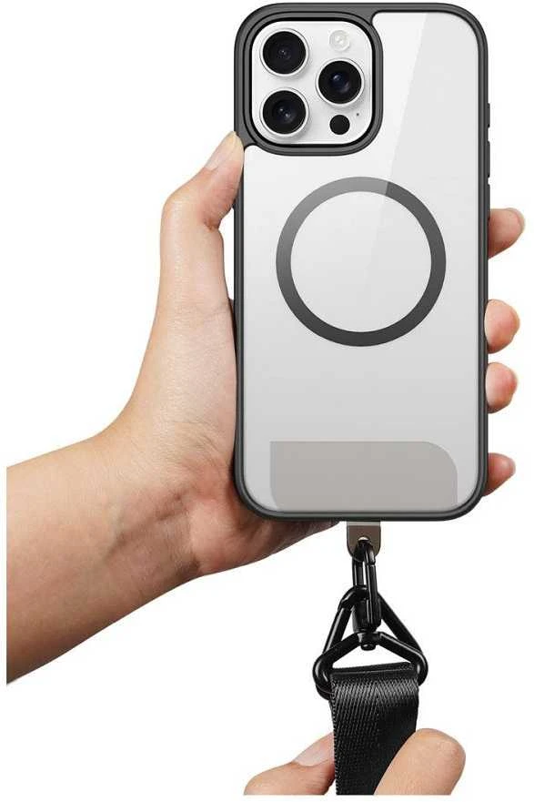 Dėklas DUX DUCIS Outdoor Cross Body - cross-body telefono dirželis - juodas