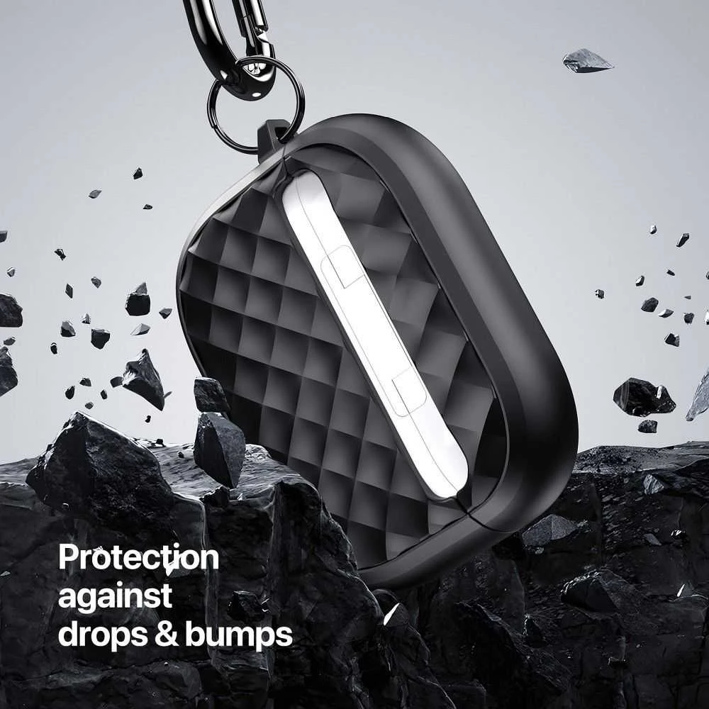 Earbuds dėklas Dux Ducis PECC skirta AirPods PRO 2 apsauginis juodas