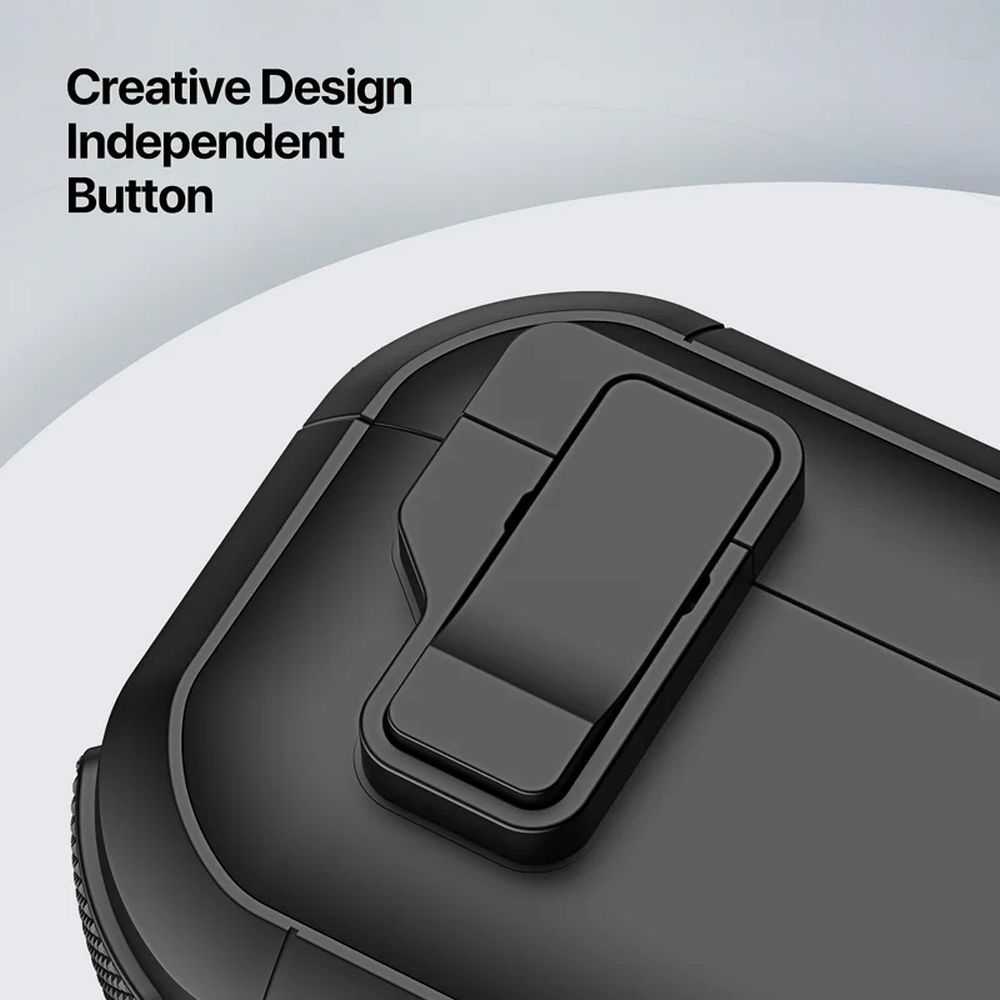 Ausinių dėklas Dux Ducis PECP, skirtas AirPods 4 ausinėms, apsauginis TPU+PC, juodas