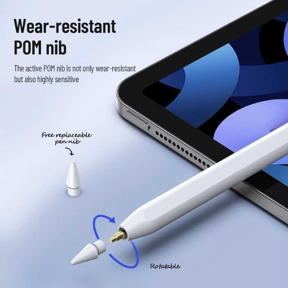 DUX DUCIS rašiklis STYLUS skirtas iPad su belaidžiu įkrovimu ir galia Ekranas baltas