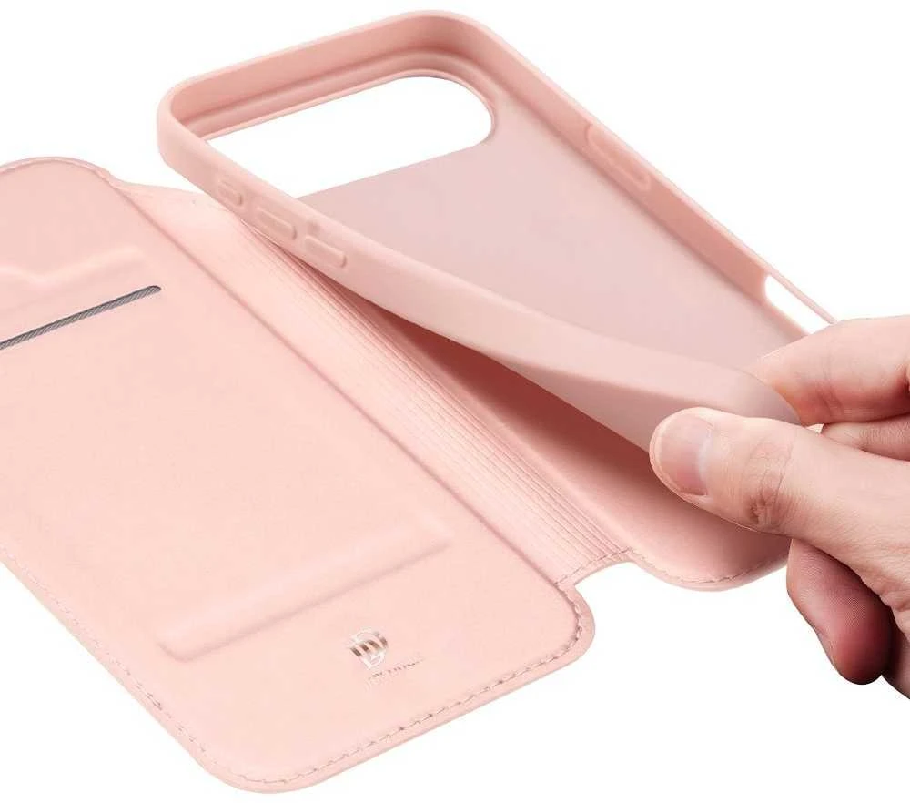 DUX DUCIS piniginės dėklas SKIN PRO, skirtas IPHONE 17 AIR, rožinis