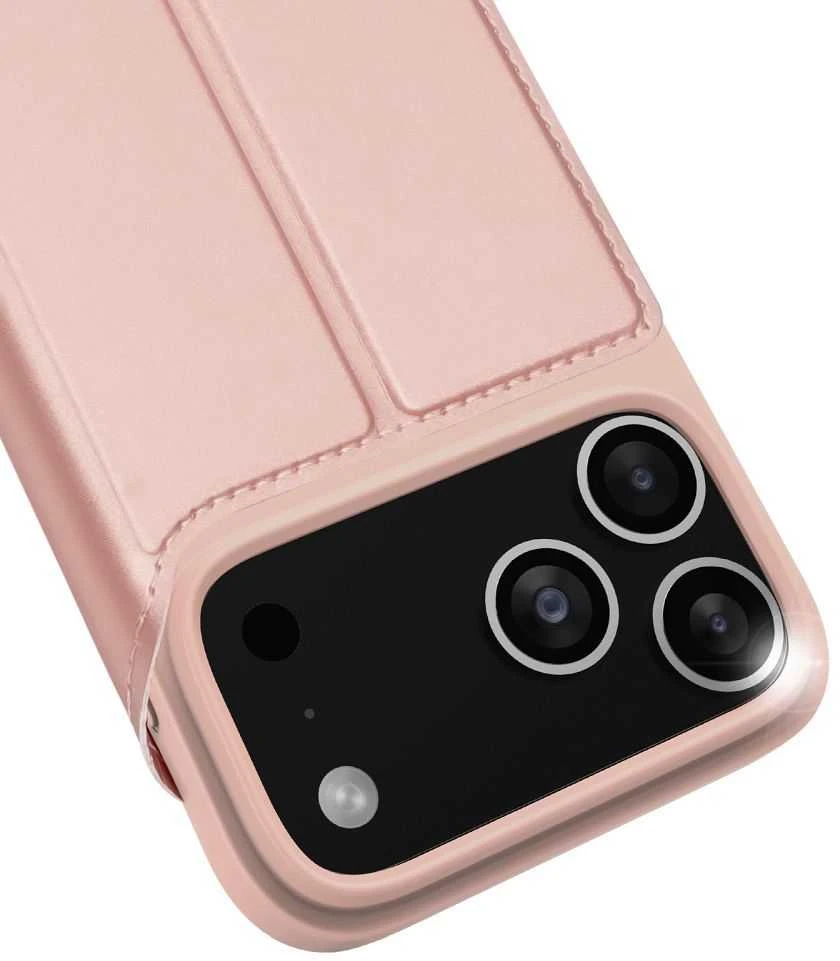 DUX DUCIS piniginės dėklas SKIN PRO, skirtas IPHONE 17 PRO, rožinis