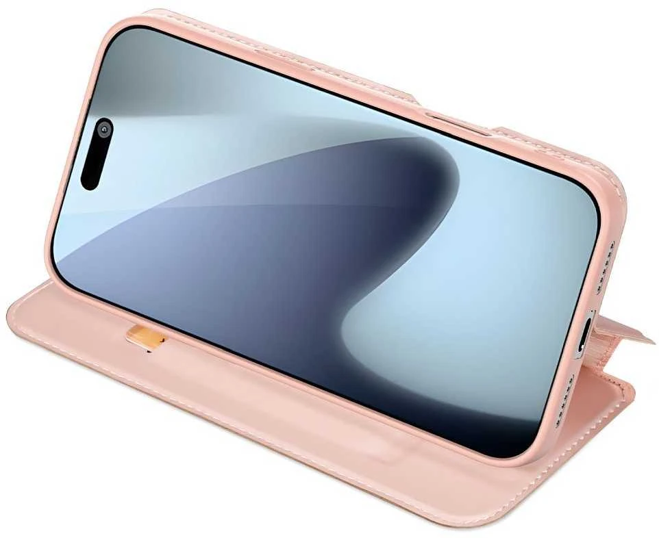 DUX DUCIS piniginės dėklas SKIN PRO, skirtas IPHONE 17 PRO, rožinis