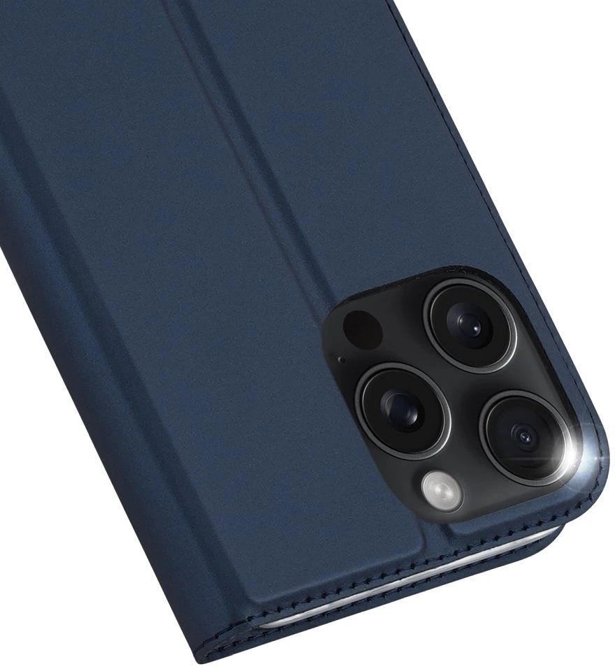 Dux Ducis atverčiamas dėklas SKIN PRO skirtas Apple iPhone 16 Pro Max mėlynos splalvos