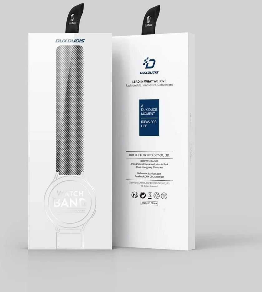 Apyrankė Dux Ducis Milanese Series For Smartwatches 20mm Sidabrinis