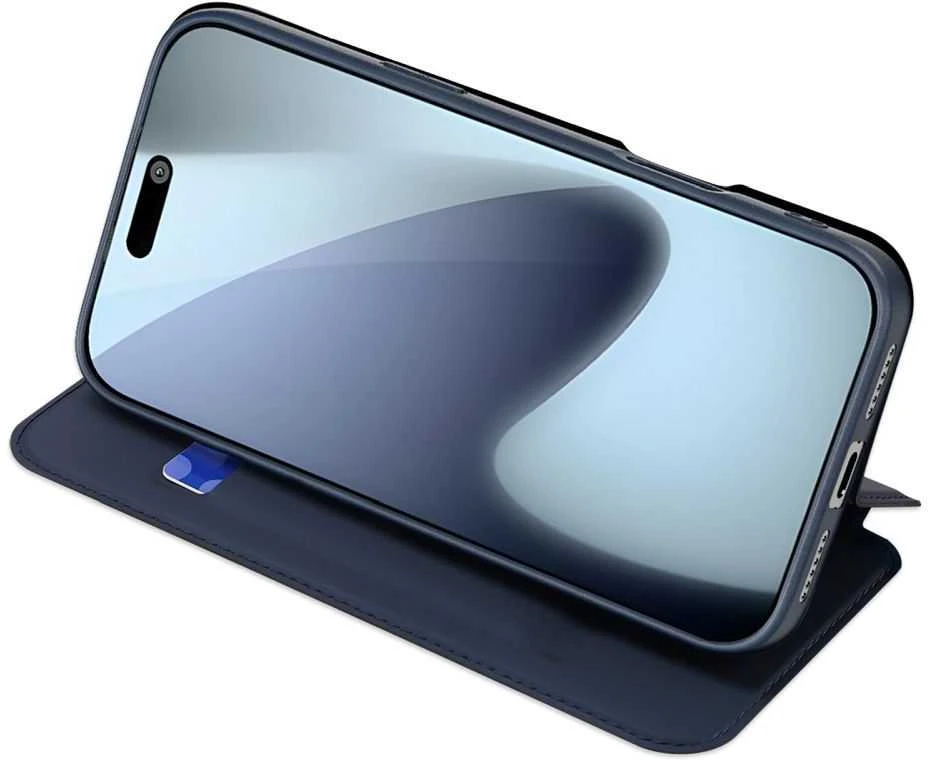 DUX DUCIS piniginės dėklas SKIN PRO, skirtas IPHONE 17 PRO, mėlynas