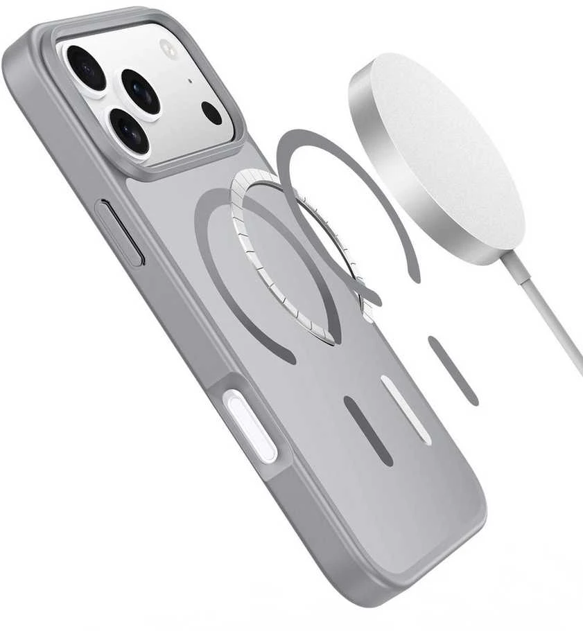 Dux Ducis Yind Apple iPhone 17 Pro Dėklas suderinamas su MagSafe – pilkos spalvos