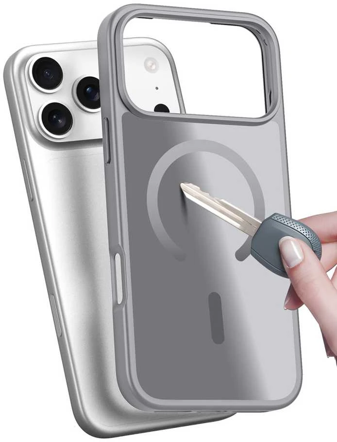 Dux Ducis Yind Apple iPhone 17 Pro Dėklas suderinamas su MagSafe – pilkos spalvos