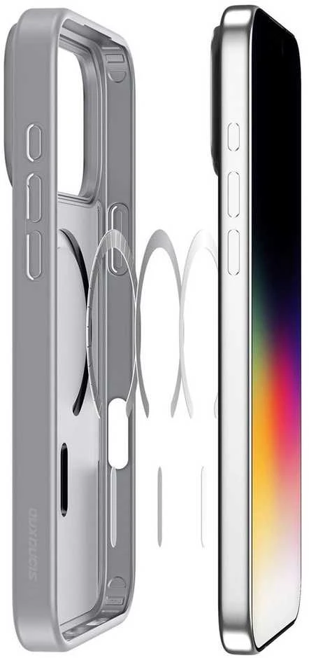 Dux Ducis Yind Apple iPhone 17 Pro Dėklas suderinamas su MagSafe – pilkos spalvos