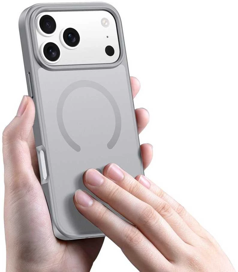 Dux Ducis Yind Apple iPhone 17 Pro Dėklas suderinamas su MagSafe – pilkos spalvos