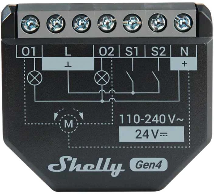 Maršrutizatorius Shelly Group 2 kanalų išmanusis jungiklis su energijos matavimu Shelly 2PM Gen4