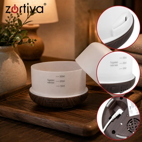 Dyfuzor zapachowy- nawilżacz LED su pultu Zortiva