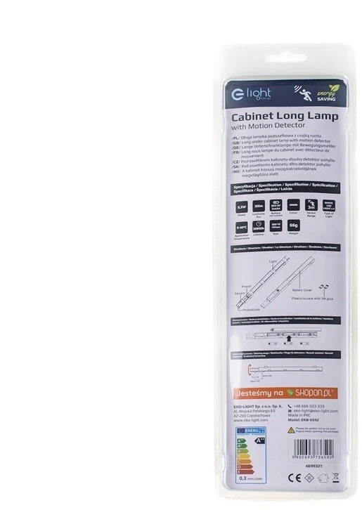 E-LIGHT ŠVIESTUVAS TVIRTINAMAS 0.3W 30LM 4000K 3XAAA