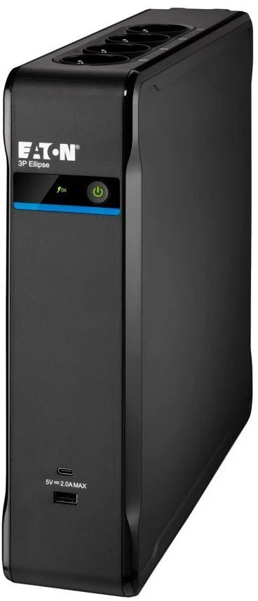 „Eaton 3P Ellipse UPS“ nepertraukiamo maitinimo šaltinis (UPS) Budėjimo režimas (neprisijungus) 1,7 kVA 1040 W 8 kintamosios srovės lizdai