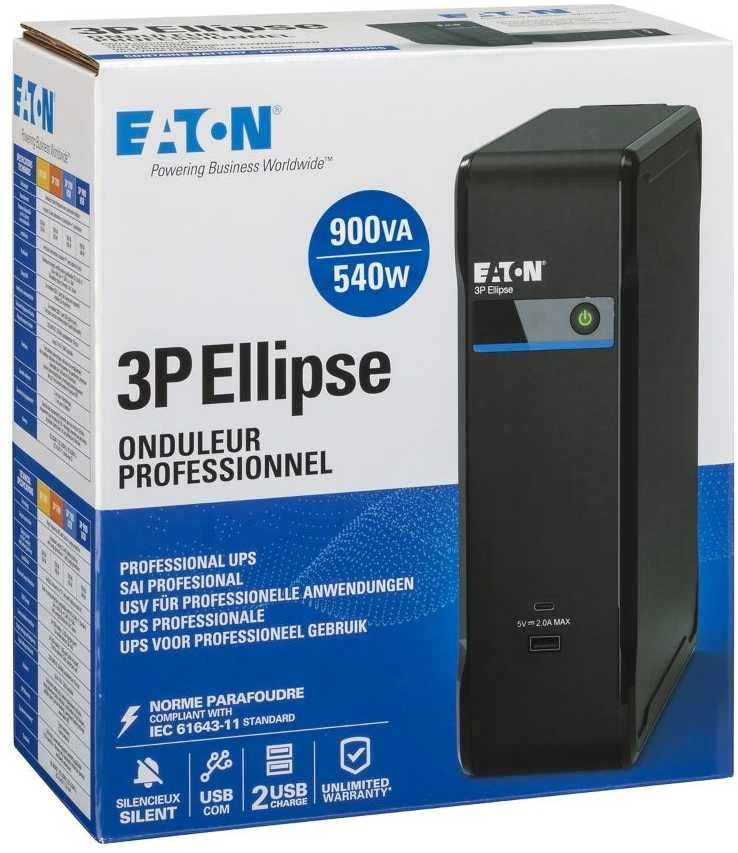 „Eaton 3P Ellipse 900 USB DIN“ | 900 VA | 540 W