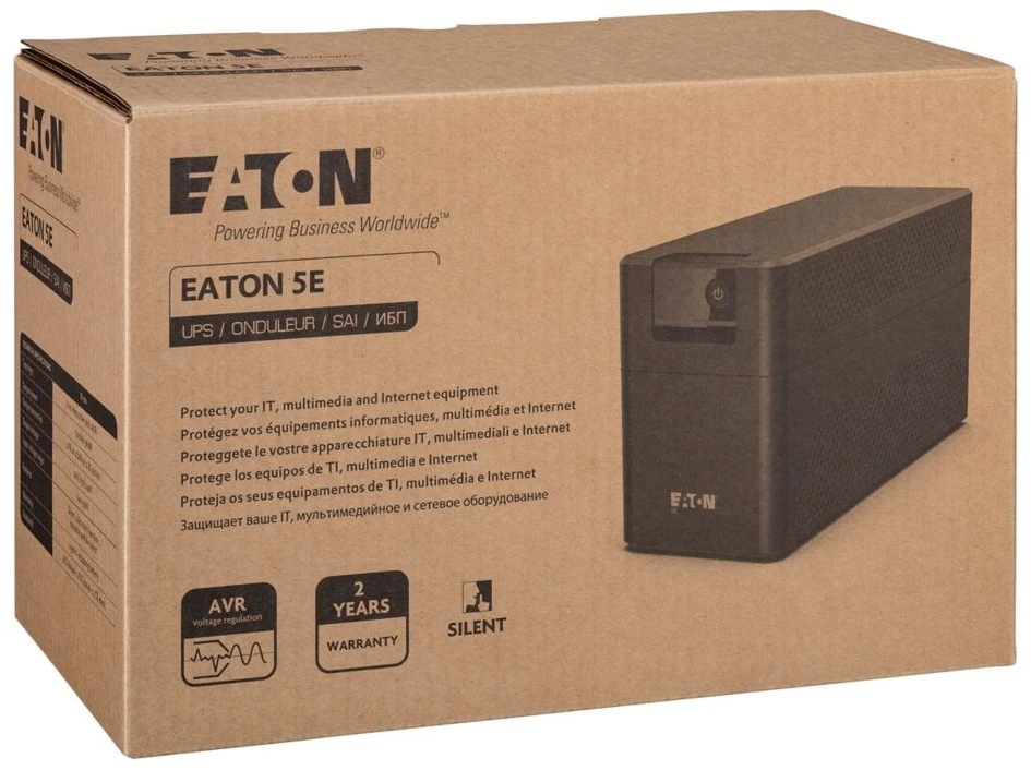 EATON 5E 700 DIN G2 700VA 360W Pritvirtintas įvesties laidas 2 Schuko