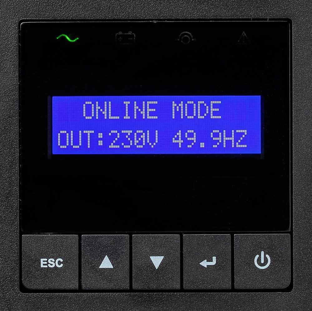 EATON 9E UPS Rack AC 200/220/230/240V 1800W 2000VA 1 fazė 6 x akumuliatoriai švino rūgšties 7Ah RS-232 USB oc 6 2U 19 Juodas