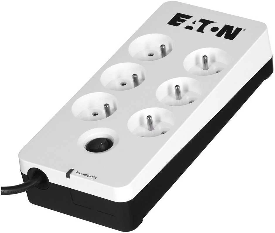 Eaton PB6F viršįtampių ribotuvas 6 AC išvestis(ys / čių) 220-250 V Juoda, Balta