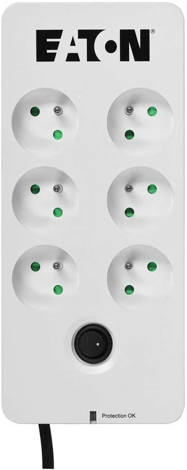 Eaton PB6F viršįtampių ribotuvas 6 AC išvestis(ys / čių) 220-250 V Juoda, Balta