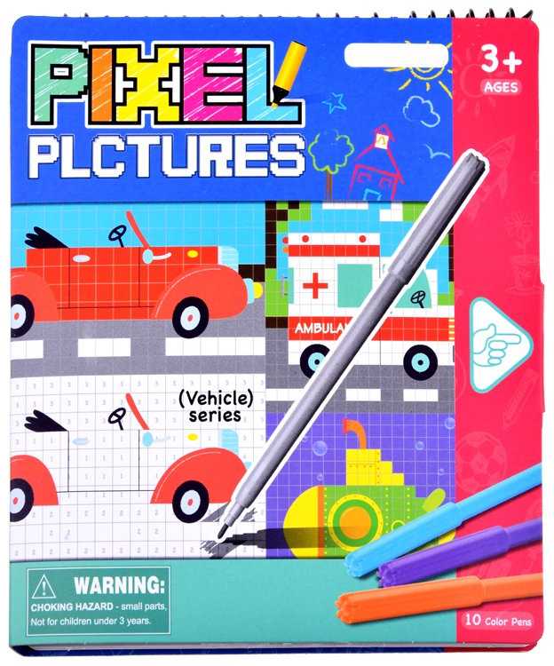 Jokomisiada Edukacinė spalvinimo knyga Pixels