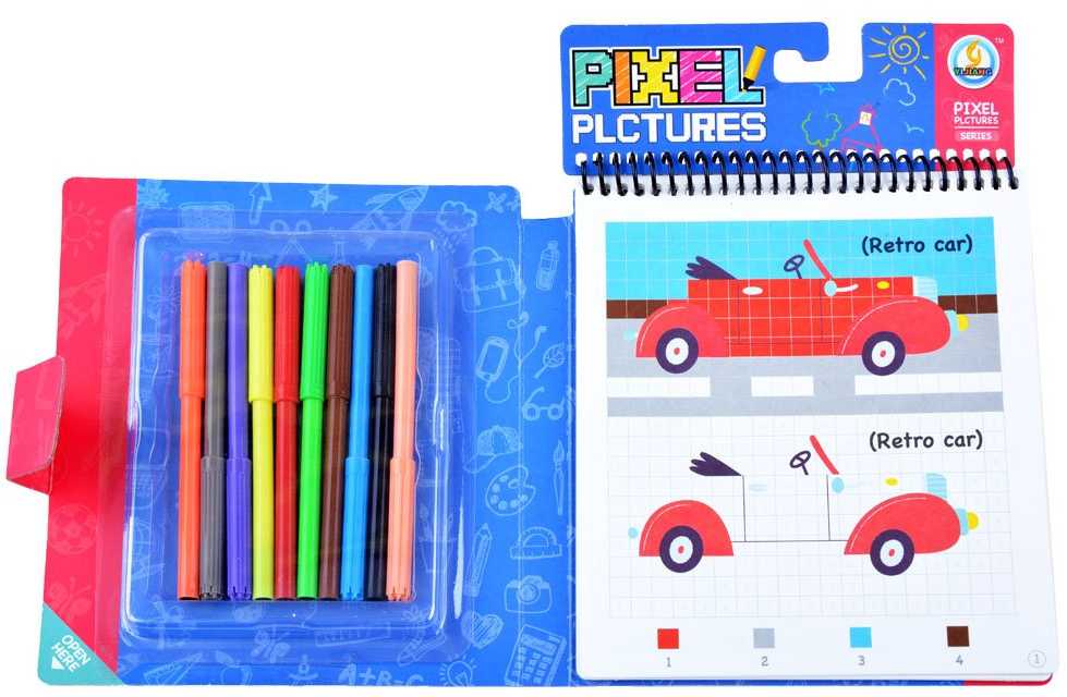Jokomisiada Edukacinė spalvinimo knyga Pixels