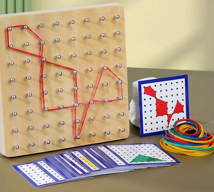 None Nežinomas Edukacinis žaislas Wood Geoboard CZS-411