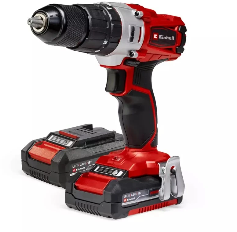 Belaidis Gręžtuvas - Einhell TE-CD 18/2 18V Be Raktelio 2 Greičių Raudonas, Juodas