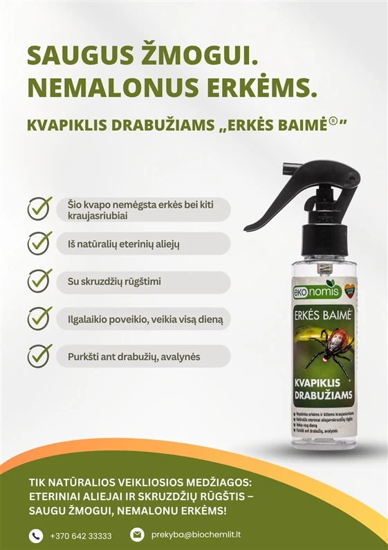 Ekonomis CLOTHING SPRAY ERKĖS BAIMĖ 100ML