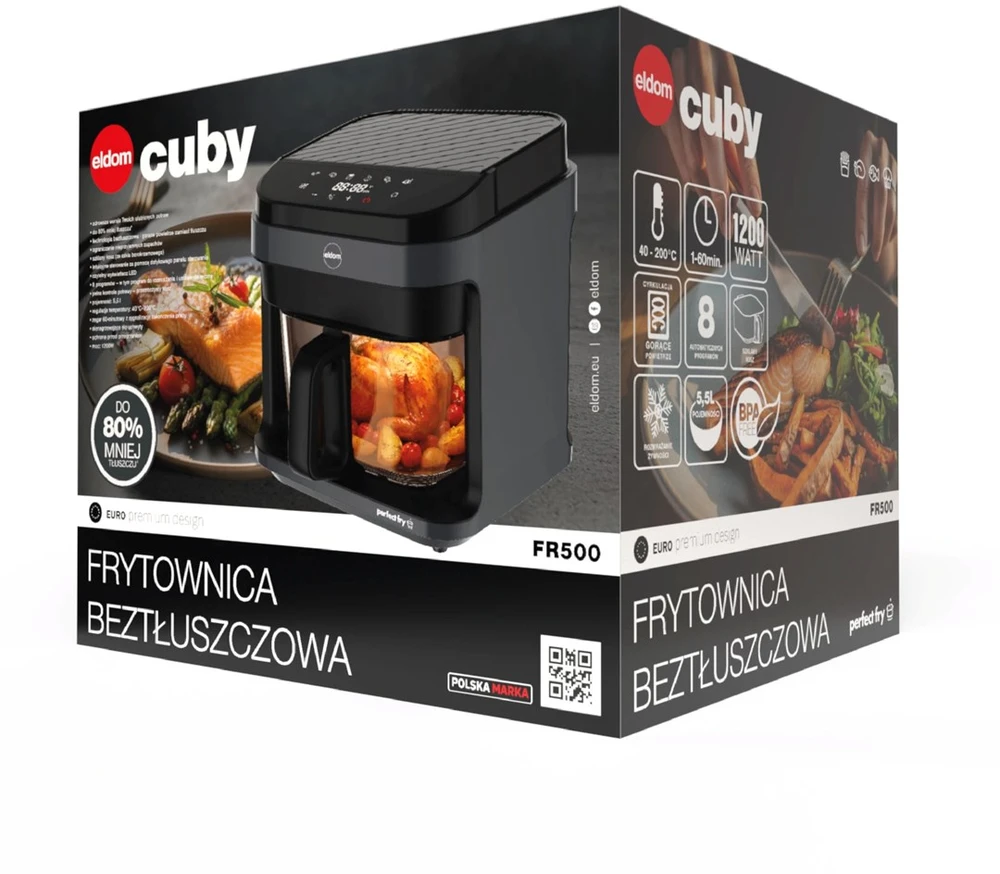 Gruzdintuvė ELDOM FR500 AIR FRYER GLASS CONTAINER 5.5 L