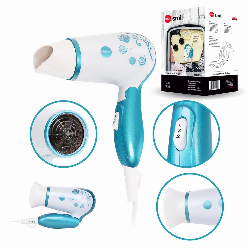 ELDOM HT82N HAIR DRYER 1400W Mėlynas