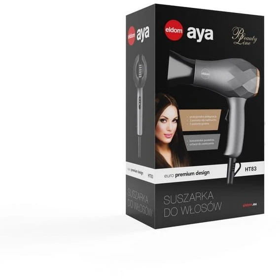 Mėlyna ELDOM HT82N Smil 1200W travel plaukų džiovintuvas, mėlynas