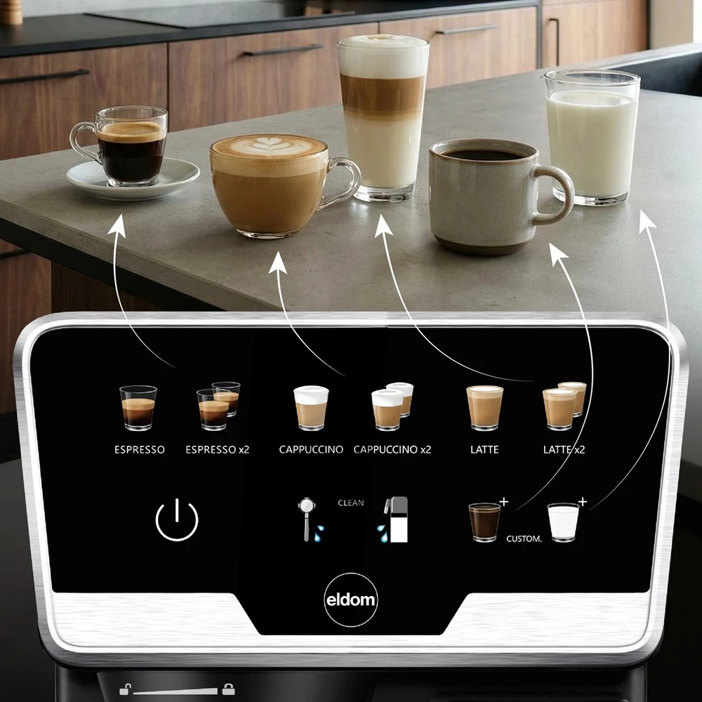 Kavos aparatas ELDOM PRESSURE COFFEE MACHINE ECK1 1.7 L 20 BAR