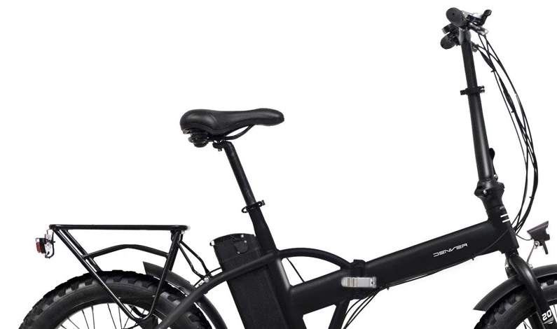 Electric bicycle Denver E2500. 20". 250 W. 10.4 Ah. juodas