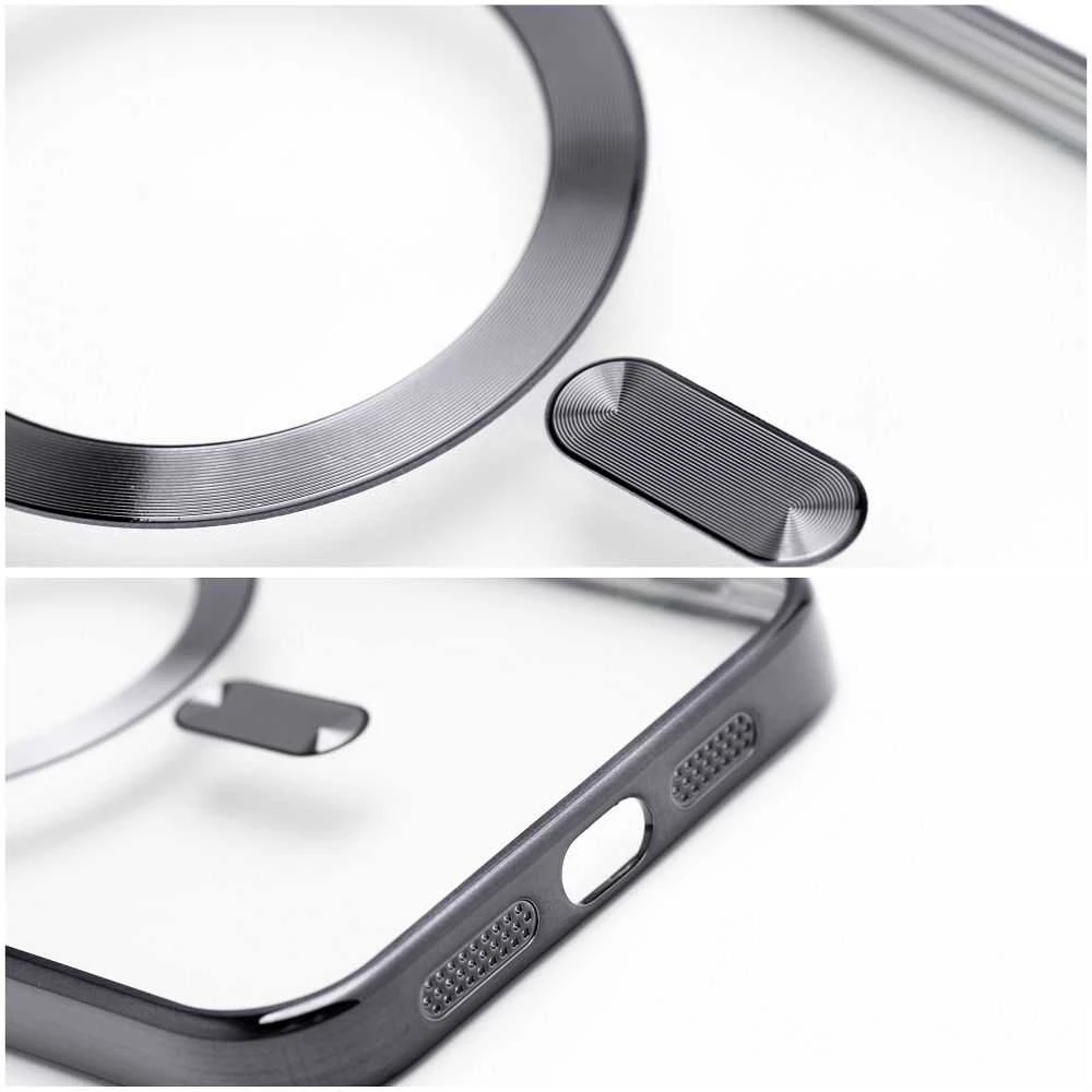 OEM dėklas, skirtas iPhone 17 Pro Max / 18 Pro Max (žemas kameros kraštas), Electro Mag dėklas, suderinamas su MagSafe juodas