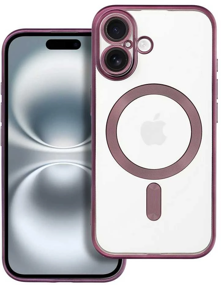 OEM dėklas, skirtas iPhone 16, Electro Mag dėklas, suderinamas su MagSafe violetine
